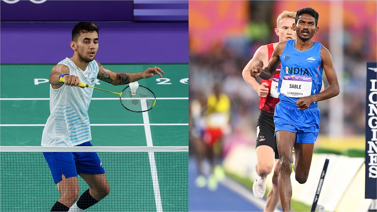 Lakshya Sen and Avinash Sable. | (Credits: Twitter)