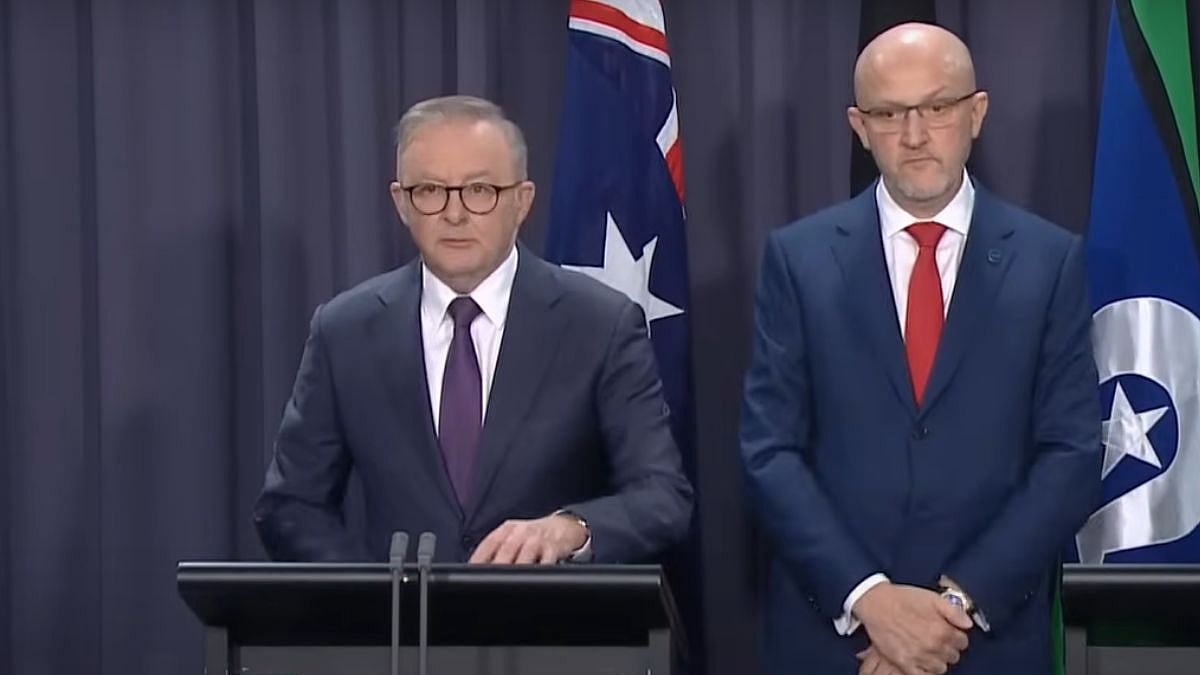 (L to R) Australian Prime Minister Anthony Albanese, ASIO chief Mike Burgess | Screen grab