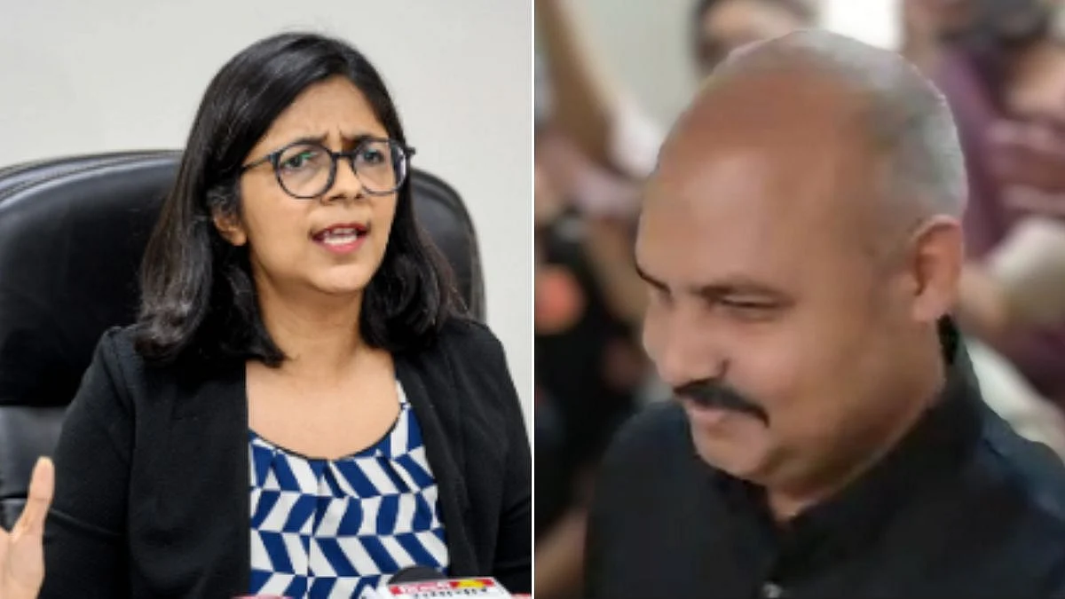 AAP RS MP Swati Maliwal (left) and Arvind Kejriwal's PA Bibhav Kumar | X