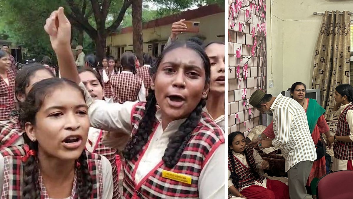 VIDEO: 'Ma'am Humse Ghaas Katwati...' Students Of Bhopal's Sarojini Naidu Govt School Protest Harsh Punishment By New Teacher; MLA Arif Masood Reaches Spot