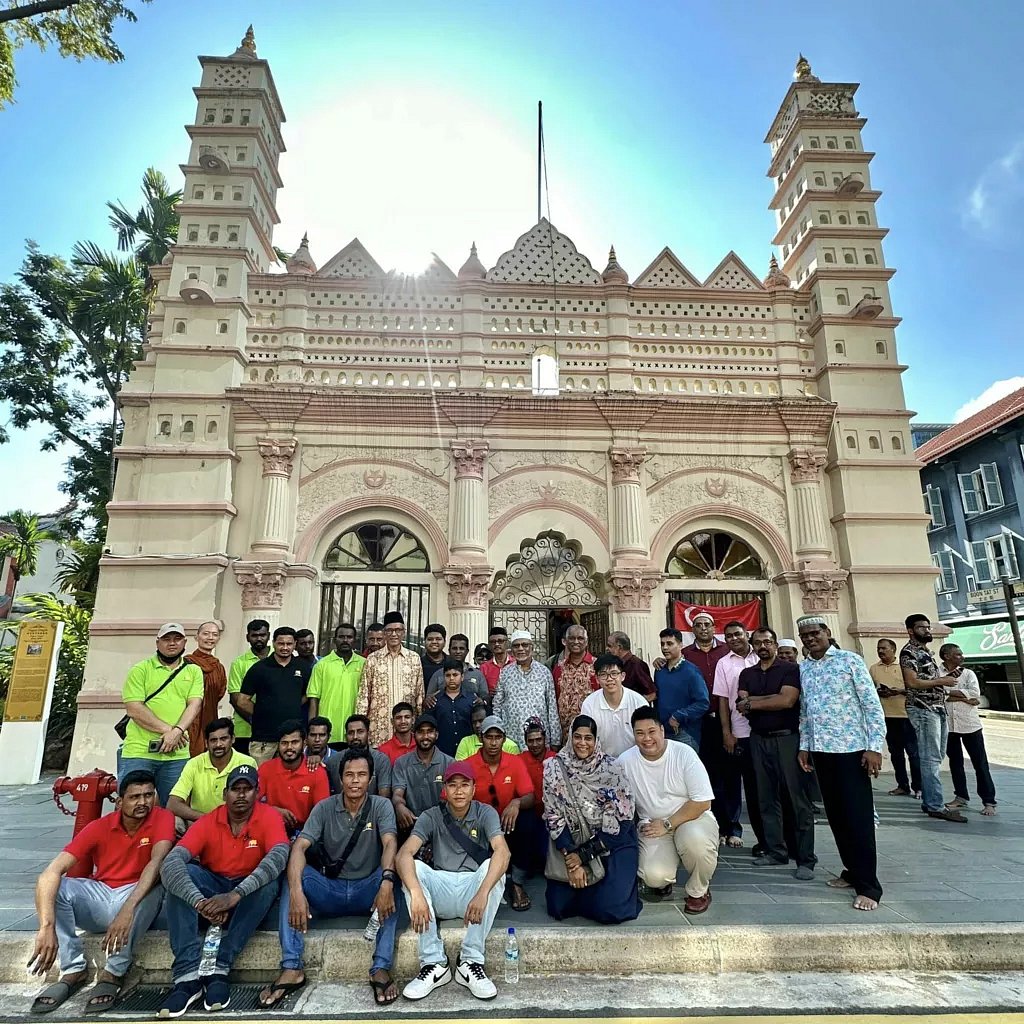 Migrant workers in Singapore, including Indian workers, visit the Harmony in Diversity Gallery in August 2023. Photo courtesy: Facebook/Nazhath Faheema