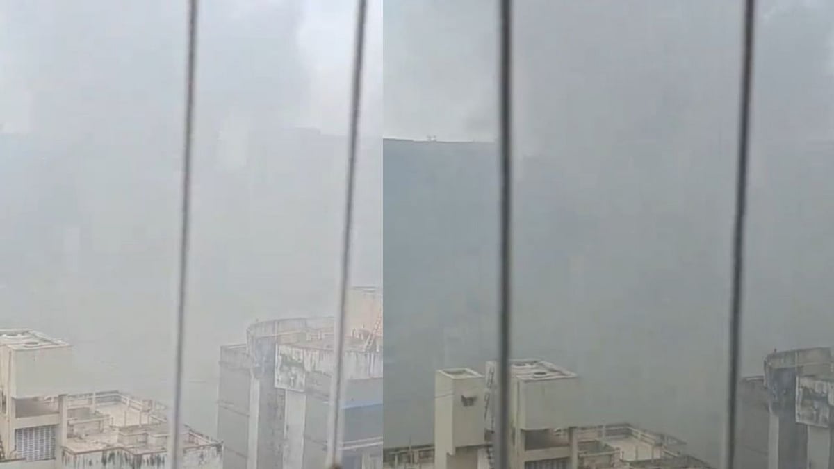 Major Fire Breaks Out In Kurla | Screengrab from X video