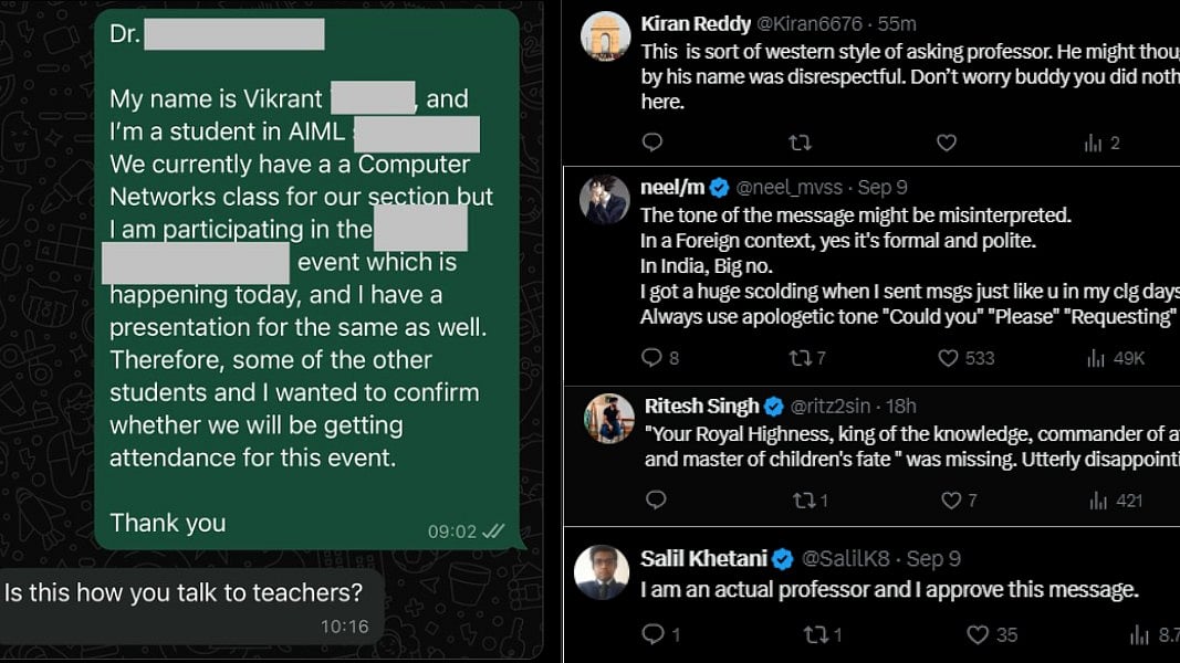 'Don't WhatsApp Teachers': Student's Attendance Request Goes Viral; Social Media Users Flood Comments With Reactions