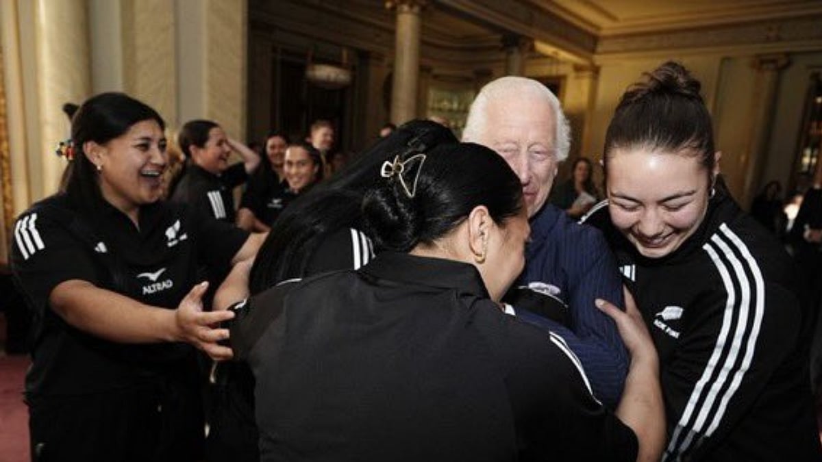 'Flattened By Scrum': King Charles Jokes After Receiving Group Hug From New Zealand Black Ferns Rugby Team; Video 