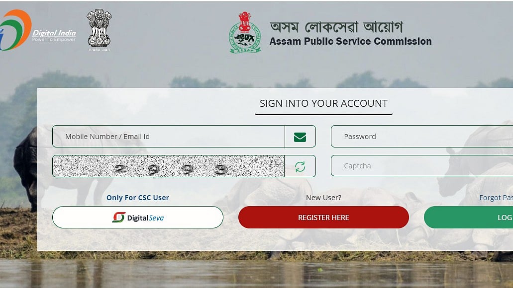 APSC Login Window  | Official Website