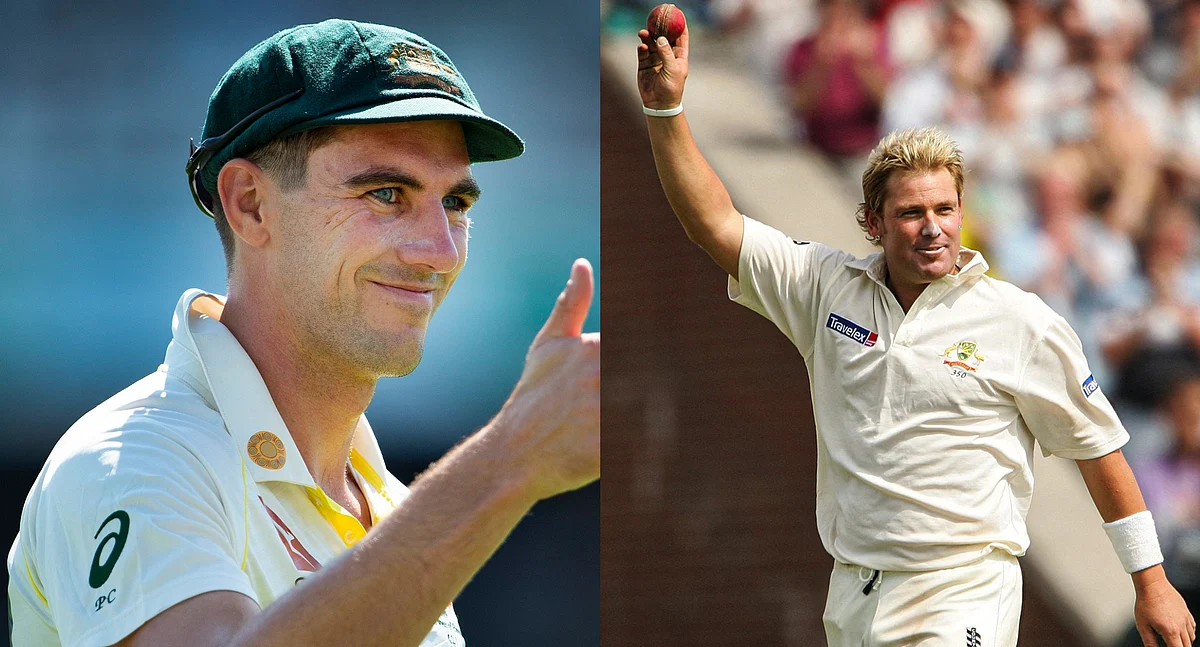 Pat Cummins and Shane Warne. | (Credits: Twitter)