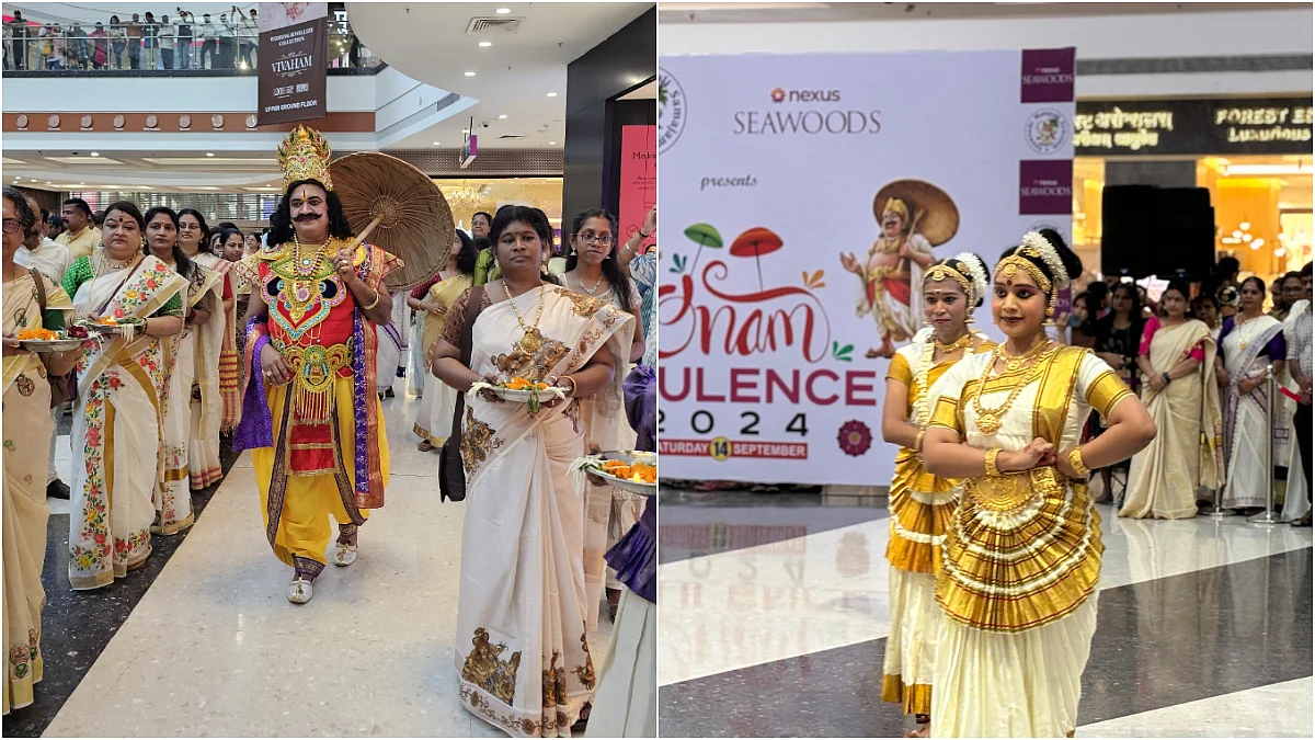 Cultural Dance performance and Flower arrangement at Nexus Seawoods Mall- Onam 2024