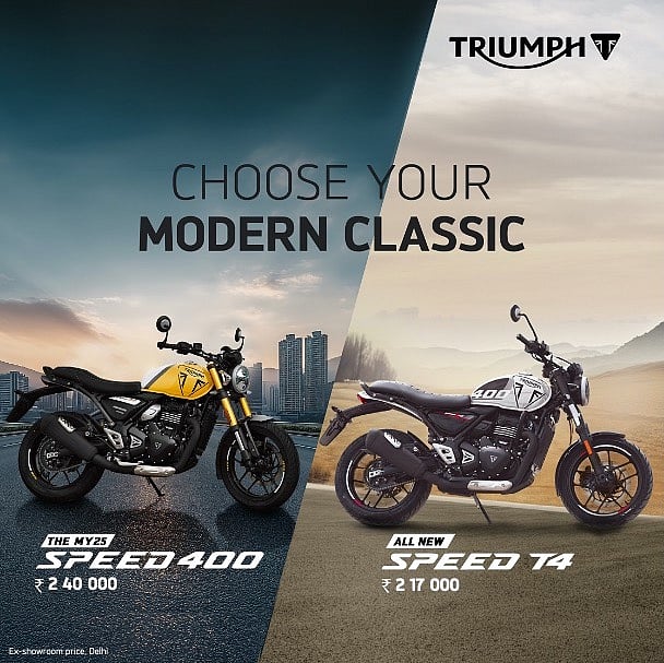 2025 Triumph Speed 400 and Triumph Speed T4