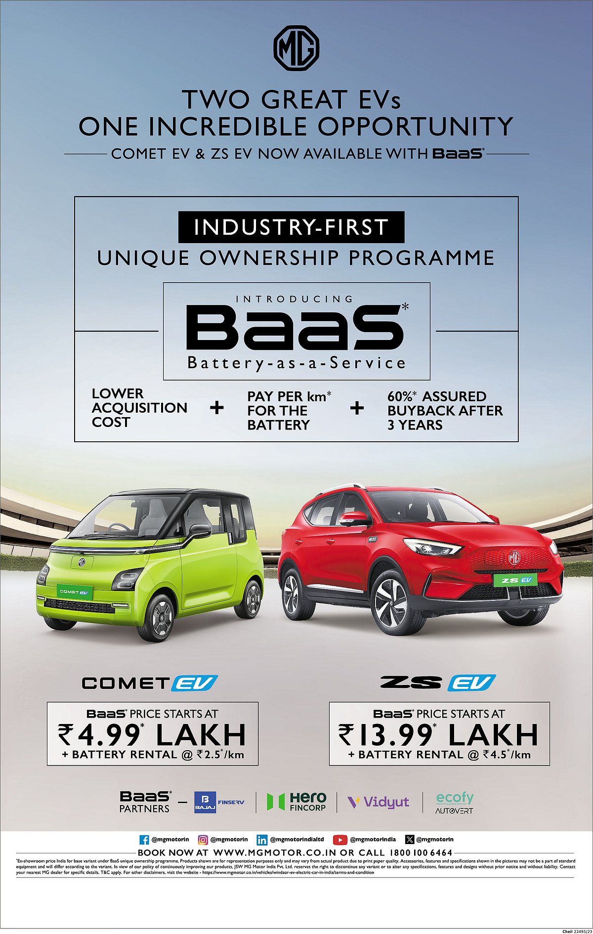 MG ZS EV & MG Comet EV - BaaS