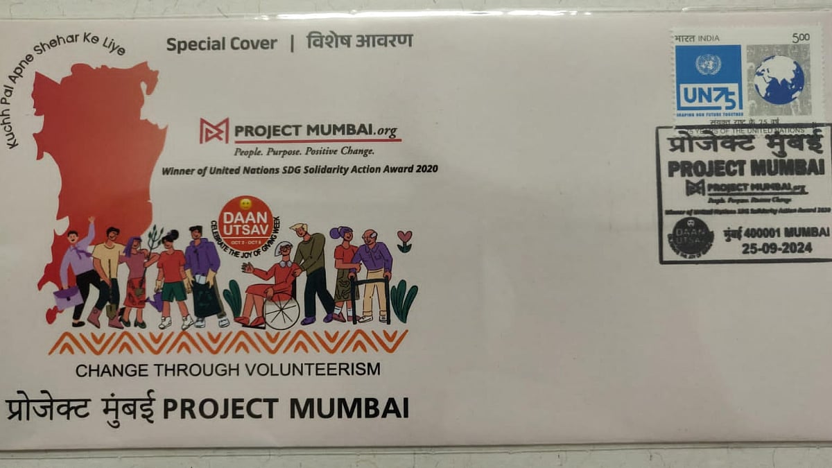 The launch of a special stamp cover in Mumbai honors the spirit of volunteerism, highlighting community contributions