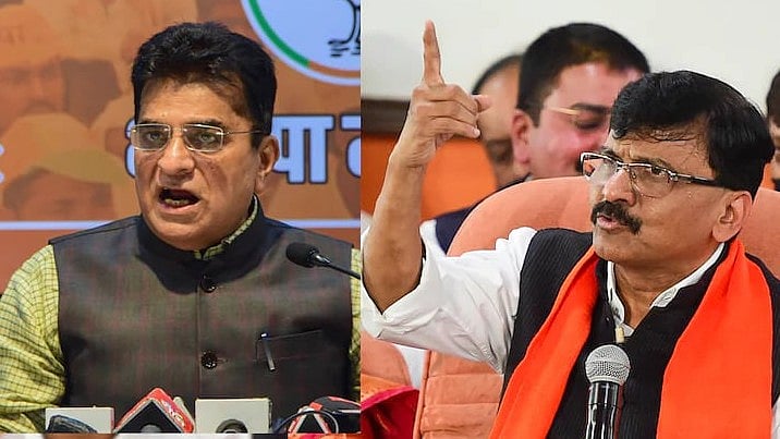 Kirit Somaiya and Sanjay Raut | File