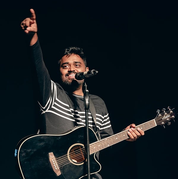 Jagan Krishnan is celebrated for his music-based comedy. Photo courtesy: Esplanade – Theatres on the Bay
