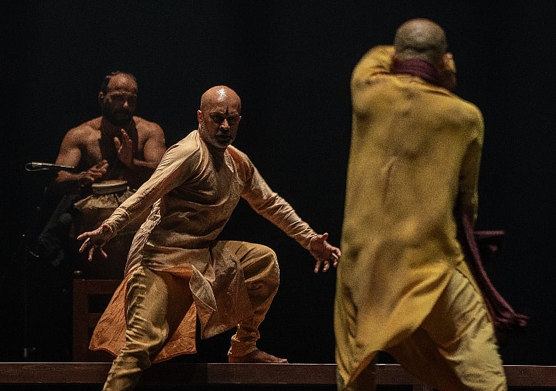 Akram Khan on stage in GIGENIS – the generation of the Earth. Photo courtesy: Maxime Dos
