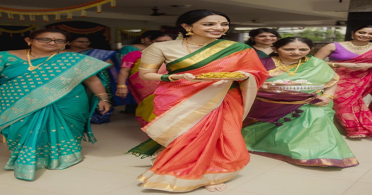 Bride-To-Be Sobhita Dhulipala Radiates In Red & Green Kanjeevaram Saree ...