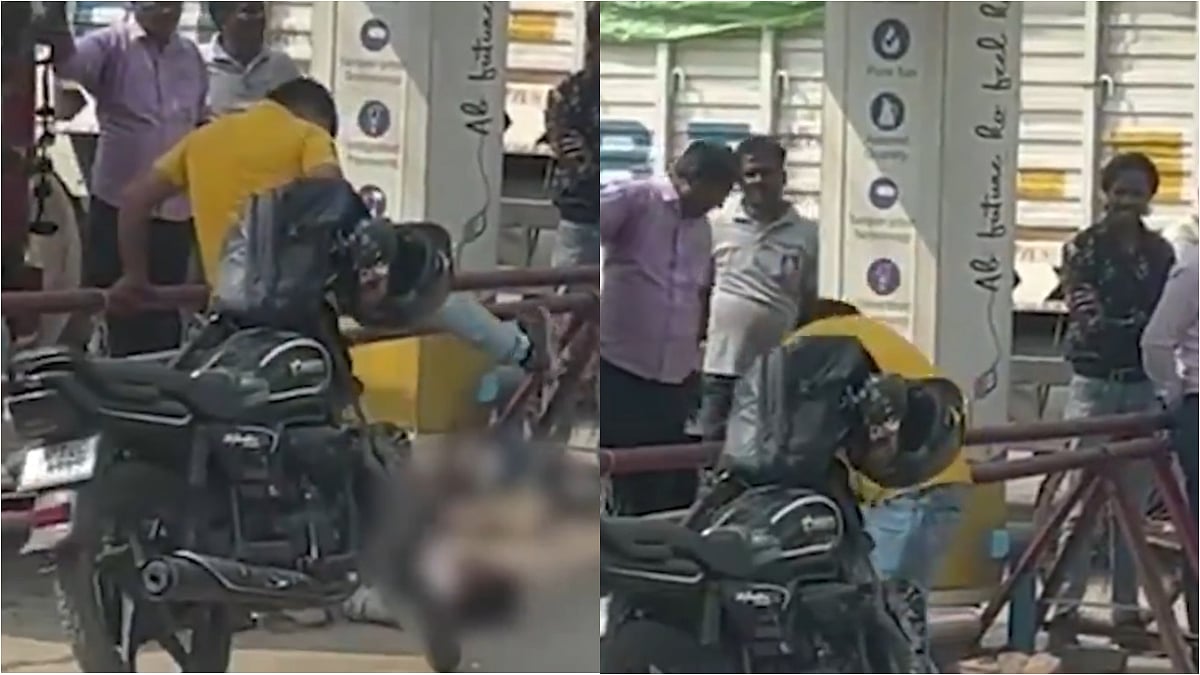 Evil! Man Brutally Beats Girlfriend After Smashing Her To The Ground At Crowded Petrol Pump In UP's Ghaziabad; VIDEO Surfaces