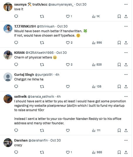 Screengrab of the comments