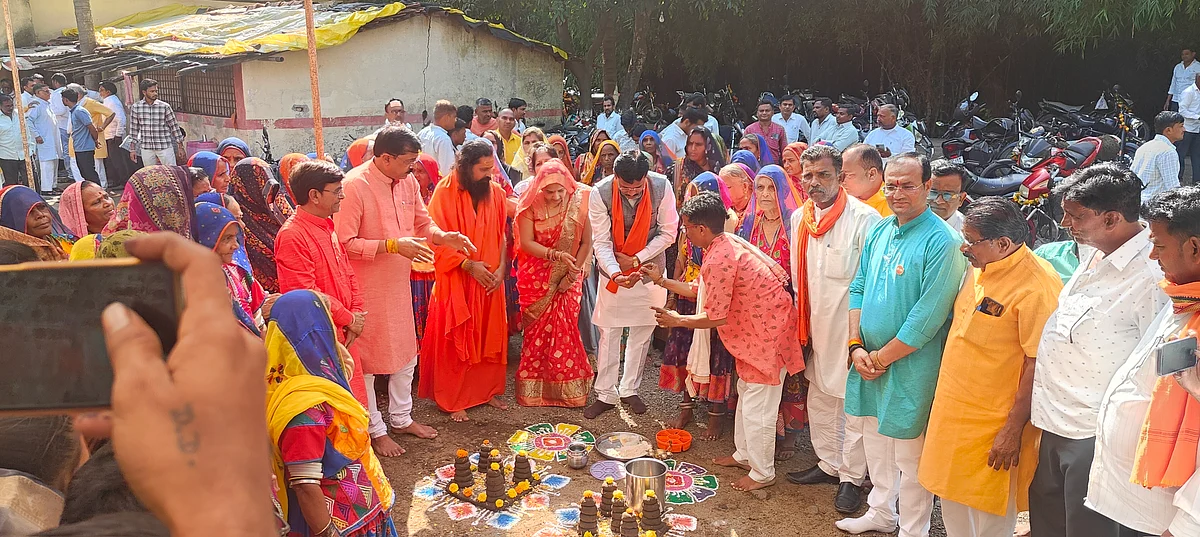 Govardhan Puja: MP's State-Wide Initiative Led By CM Mohan Yadav To Promote Cow Protection | FP Photo