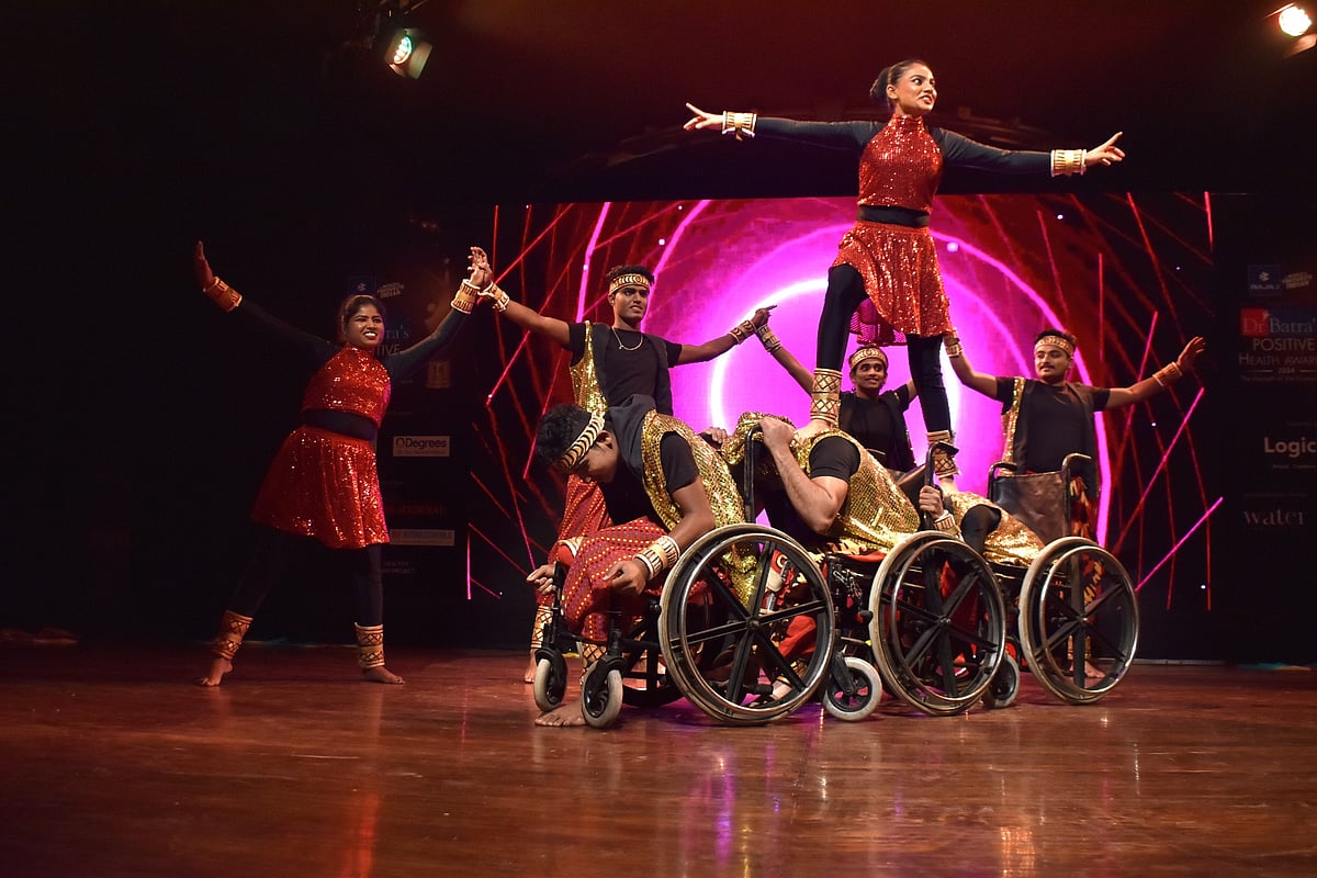 Mesmerising performance by Bengaluru’s Pasha Dance Group, whose wheelchair dancers combined kathak and bharatnatyam