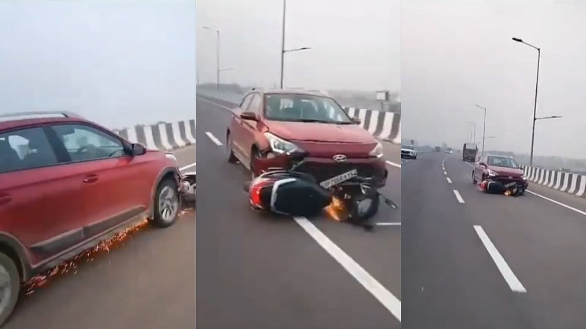 Lucknow Road Rage: Sparks Fly As Car Drags Scooty For Nearly 1Km, Shocking Video Surfaces; Driver Arrested
