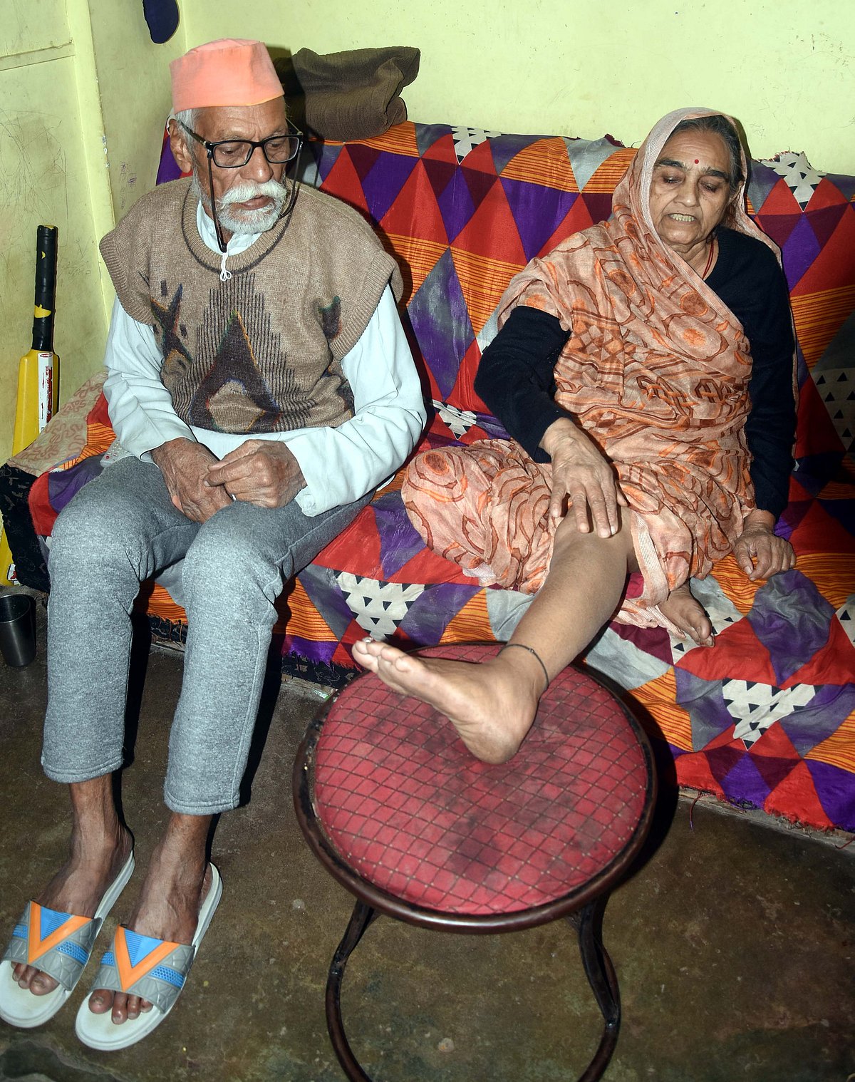 81-year-old Nathuram Soni & his wife Sushila Bai