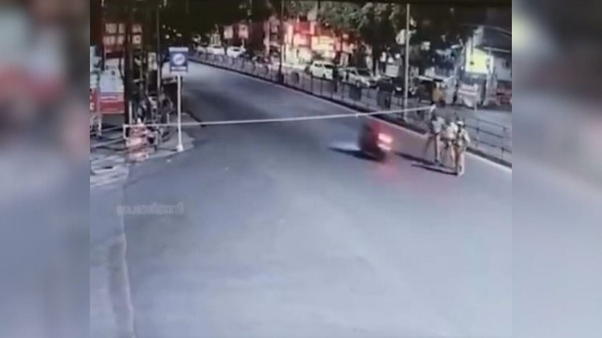 Horrific CCTV Video Captures Rope Tied Across Road Knocking Off Speeding Biker