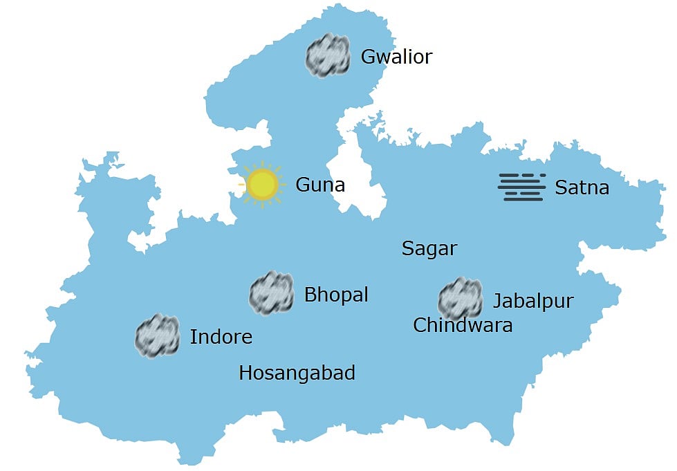 Weather condition in Madhya Pradesh at 11 am
