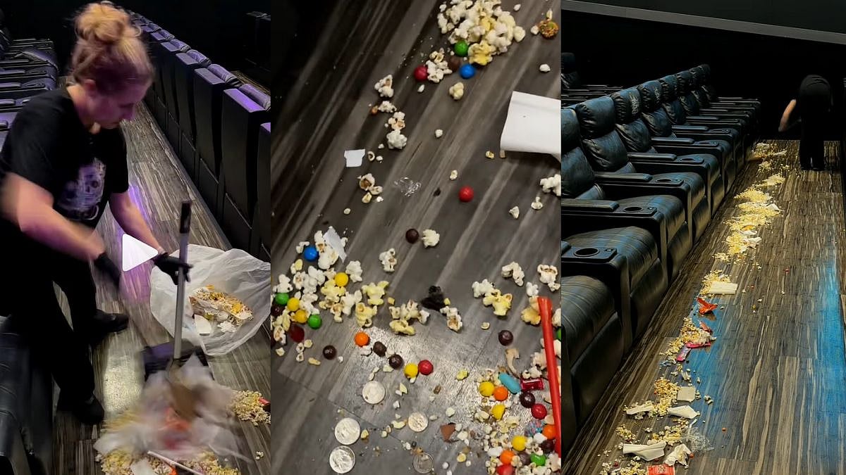 'Popcorn, Money & Gift Cards': Theatre Staff Reveals What All She Found Under Movie Seats While Cleaning Them (Video)