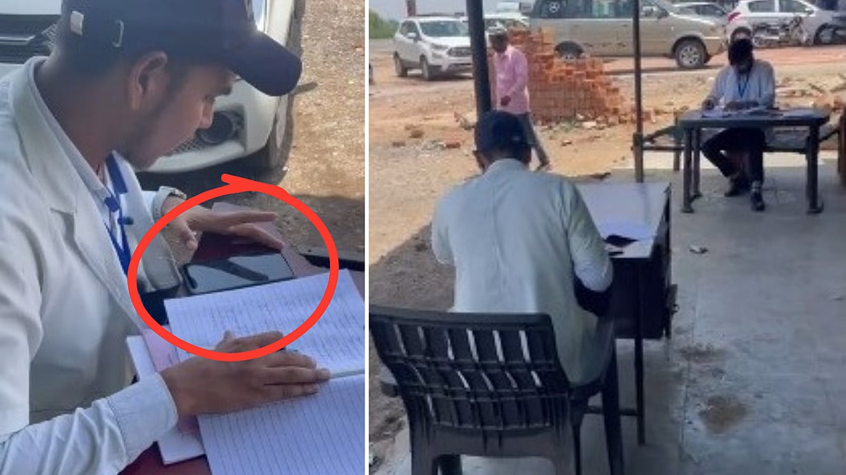 Caught On Cam: Nursing Students Take Practical Exam At Gwalior’s Roadside ‘Dhaba' | FP Photo