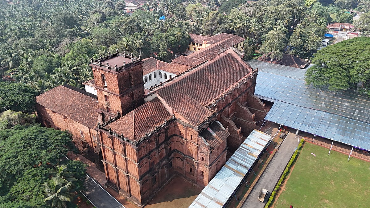 Exposition_Aerial view of the Basilica de Bom Jesus, the final resting place for the scared relics