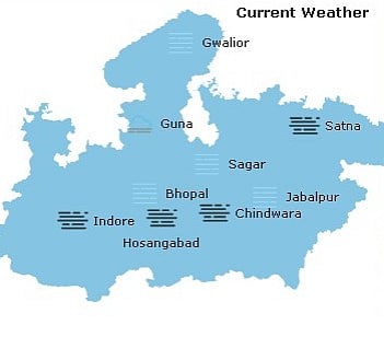 Current Weather conditions of Madhya Pradesh