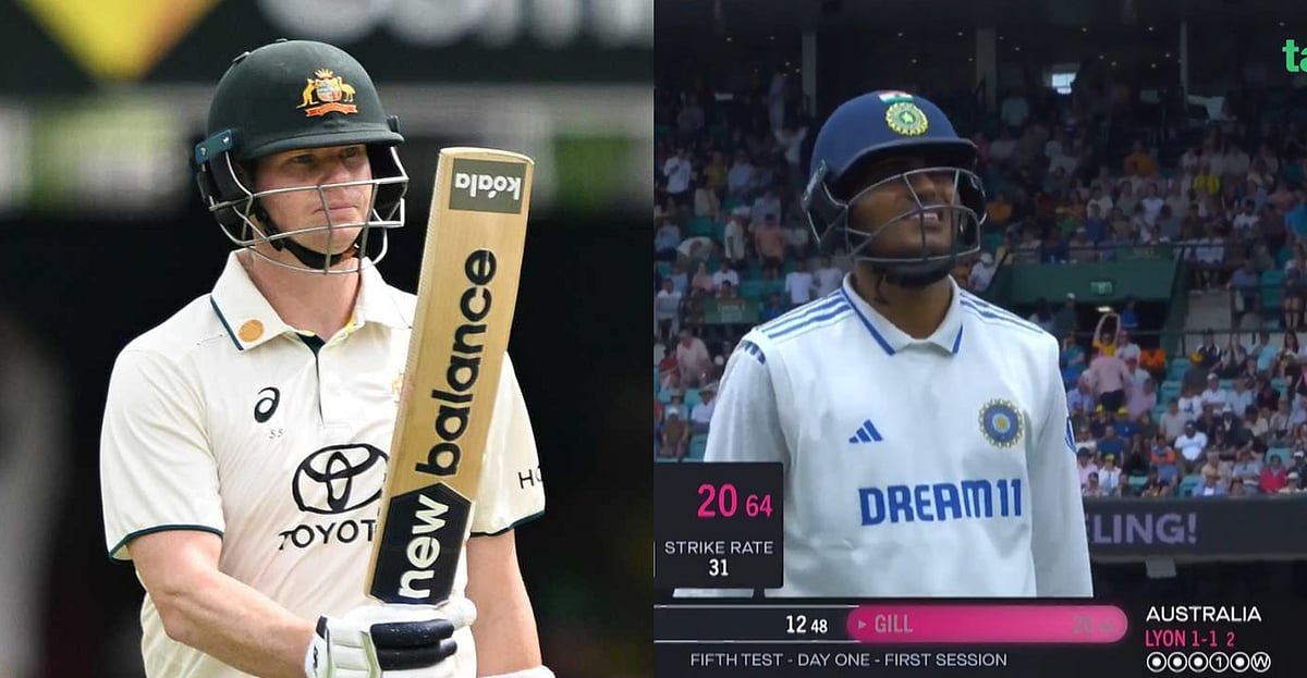 'This Is Bullsh*t': Shubman Gill Has Lapse Of Concentration, Dismissed After Verbal Exchange With Steve Smith During Sydney Test; Video