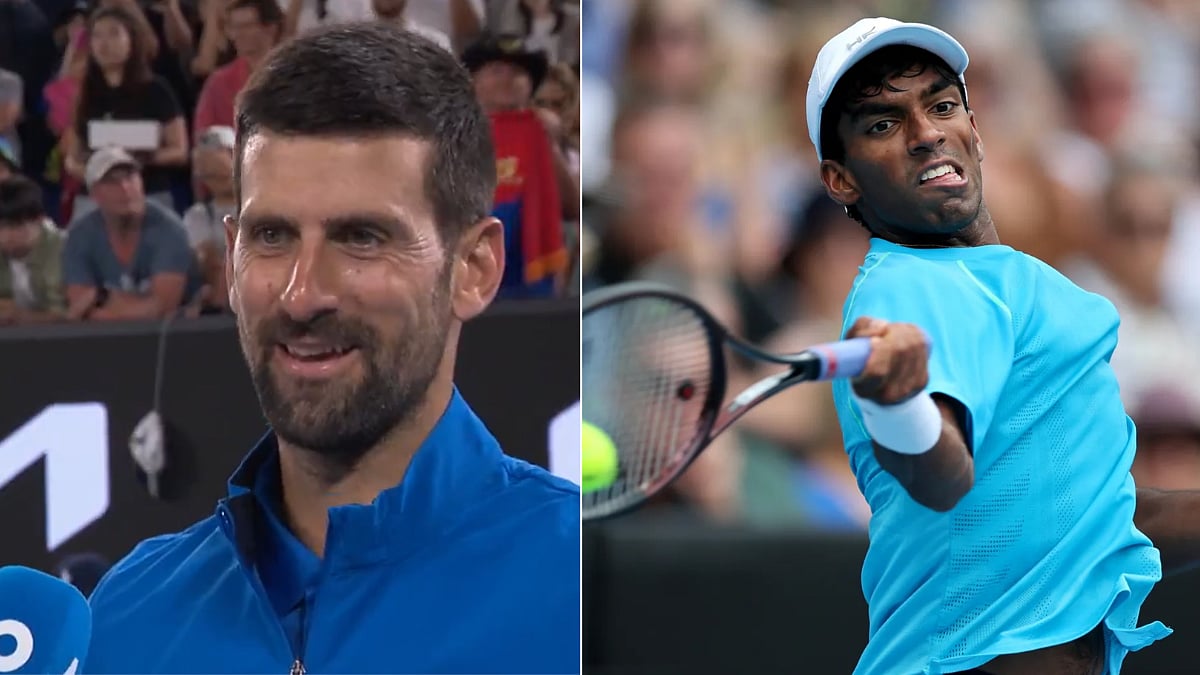 Novak Djokovic & Nishesh Basavareddy | Image: X