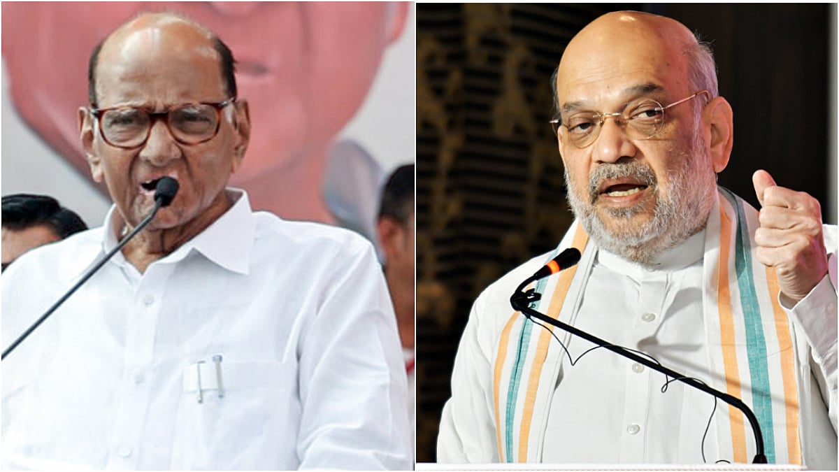 Sharad Pawar & Union Home Minister Amit Shah | File Photo