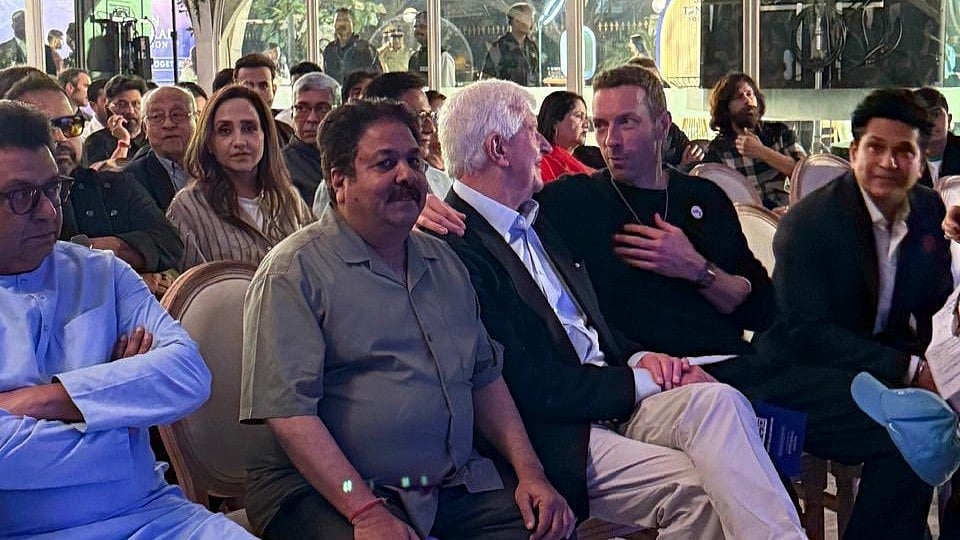 'How Is Shukla Ji Everywhere?': Netizens Hilariously React To Rajeev Shukla's Photo With Chris Martin Amid Coldplay's India Tour 