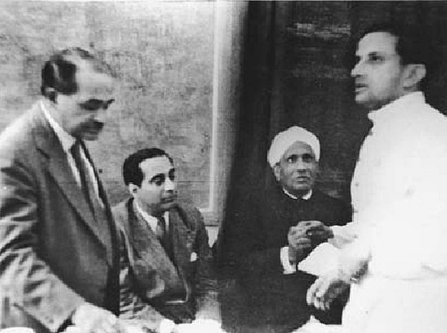 Bhabha with CV Raman and Vikram Sarabhai