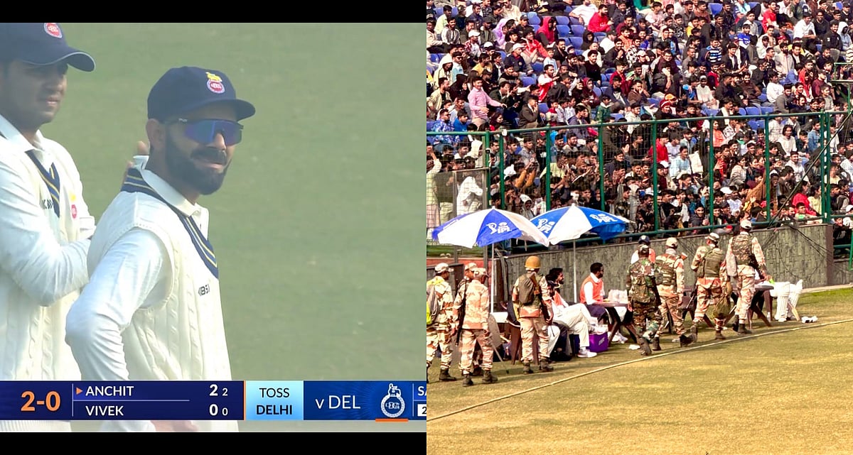 Viral Pic: Paramilitary Forces Seen At Arun Jaitley Stadium In Delhi Amid Virat Kohli's First Ranji...