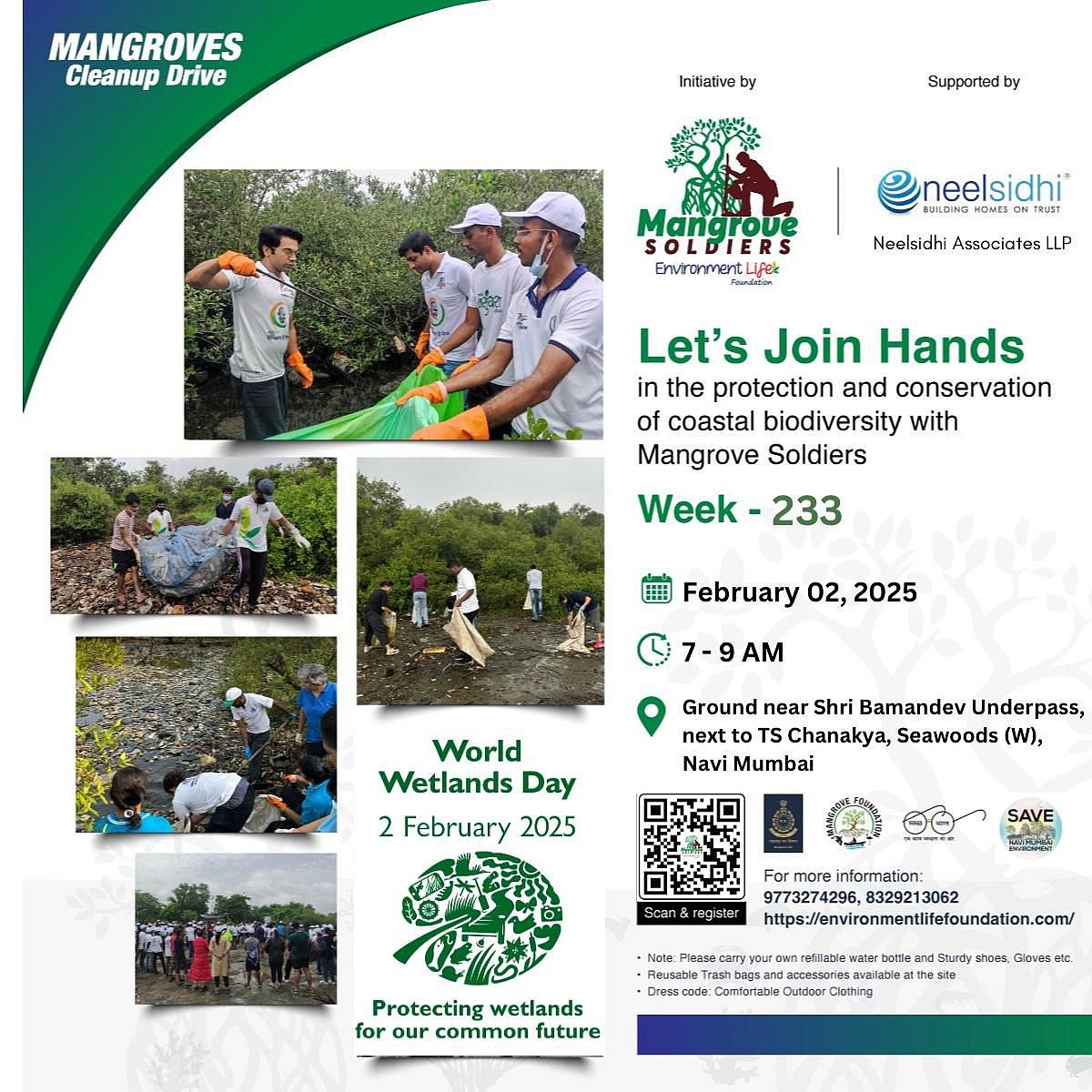 Navi Mumbai: Mangrove Cleanup Drive To Mark World Wetlands Day 2025