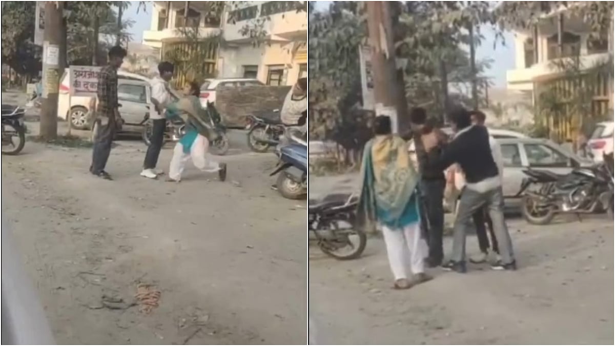 Moradabad: Woman Beats Miscreant With Slipper & Her Husband's Crutch For Making Obscene Comments & Gestures; VIDEO Viral