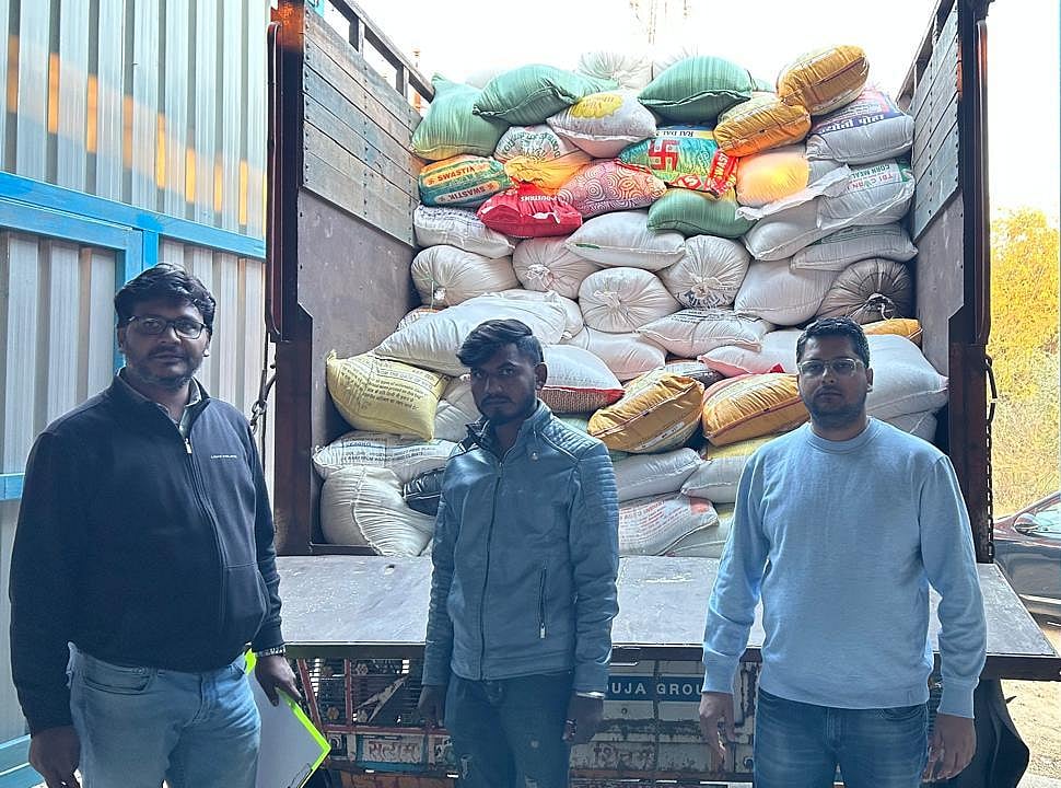 Indore: Illegally Stored Over 800 Bags Of FPS Rice And A Truck Seized