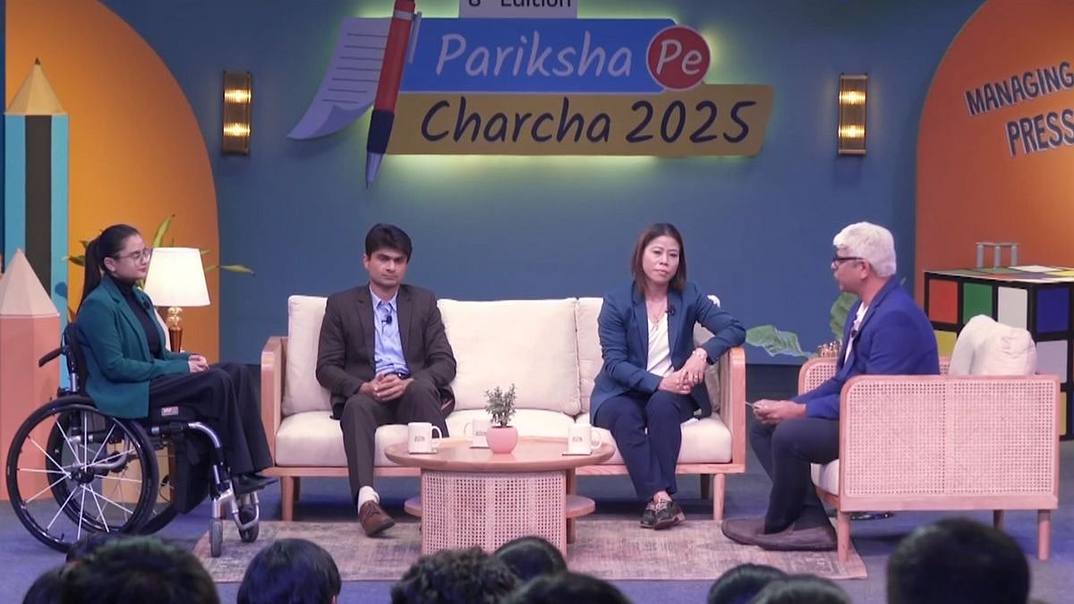 Avani Lekhara (L), Suhas Yathiraj (M) & Mary Kom (R) | X @EduMinOfIndia
