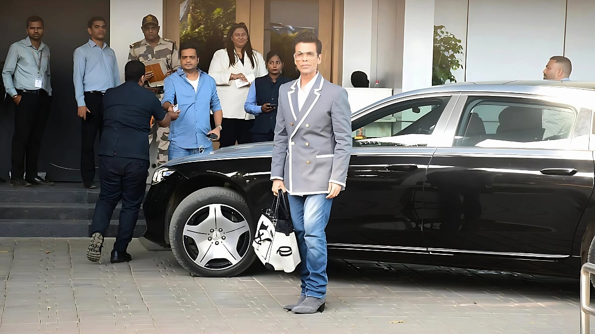 Karan Johar at the airport