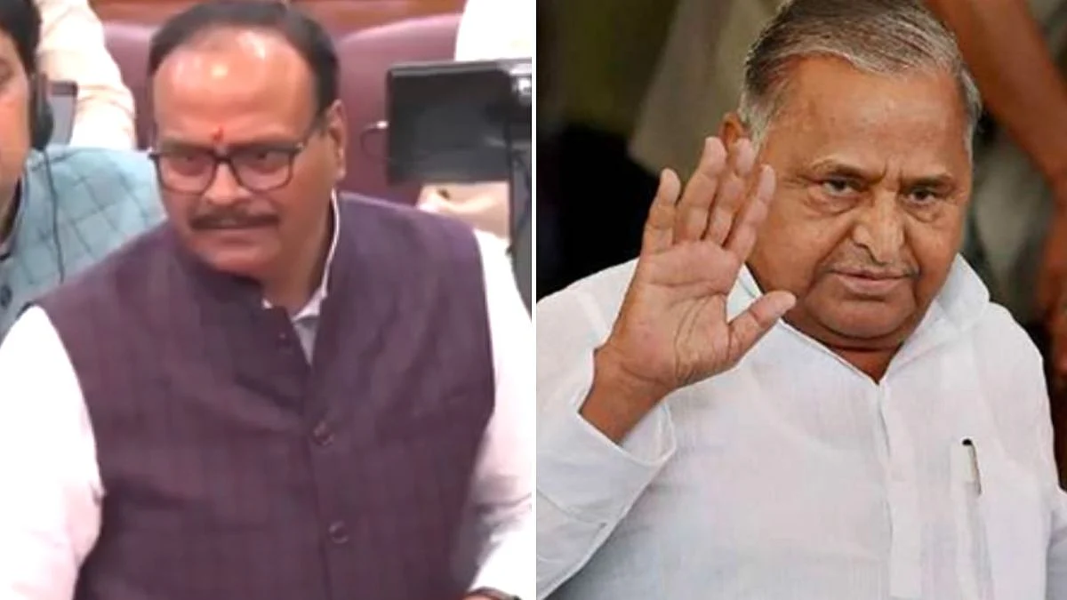 Deputy Chief Minister Brajesh Pathak (L) & Mulayam Singh Yadav (R) | X @ANI & File Pic
