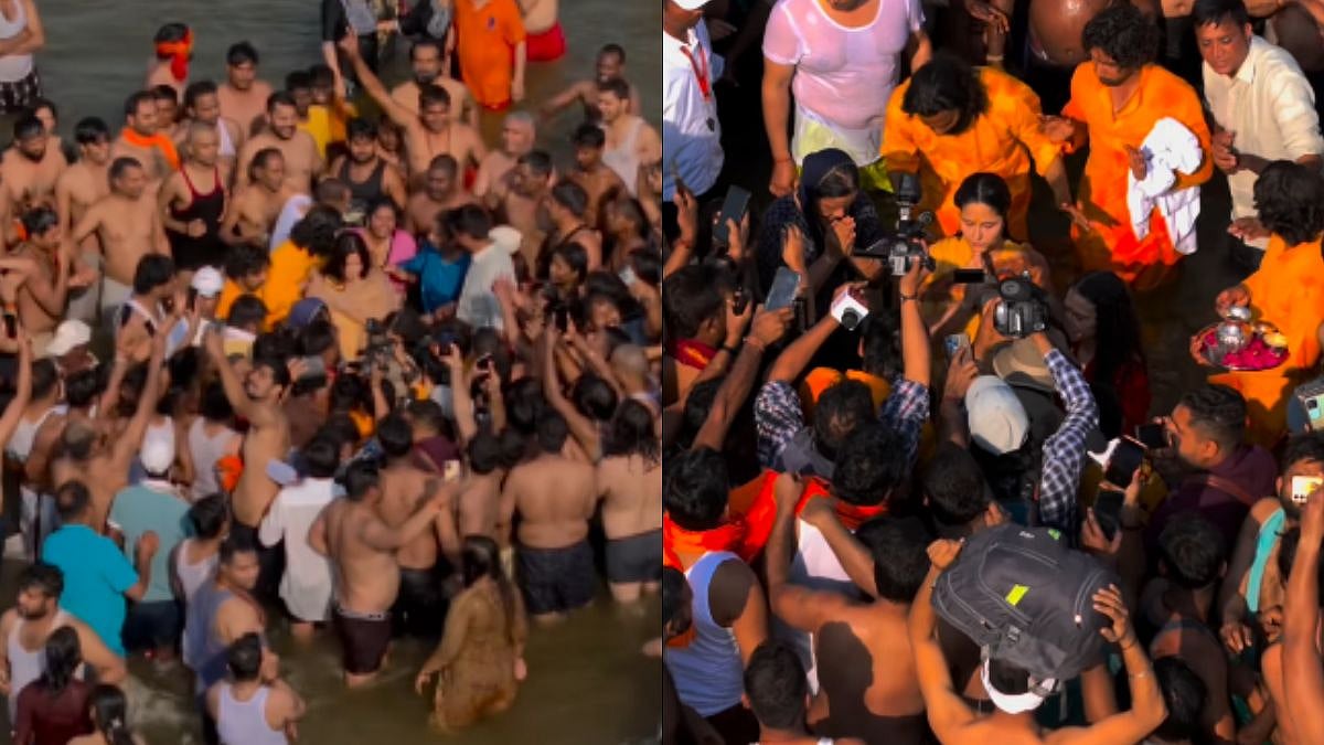 'Throngs Of Naked Men...': Shocking Video Shows Katrina Kaif Being Mobbed While Taking Holy Dip At Maha Kumbh, Netizens Aghast