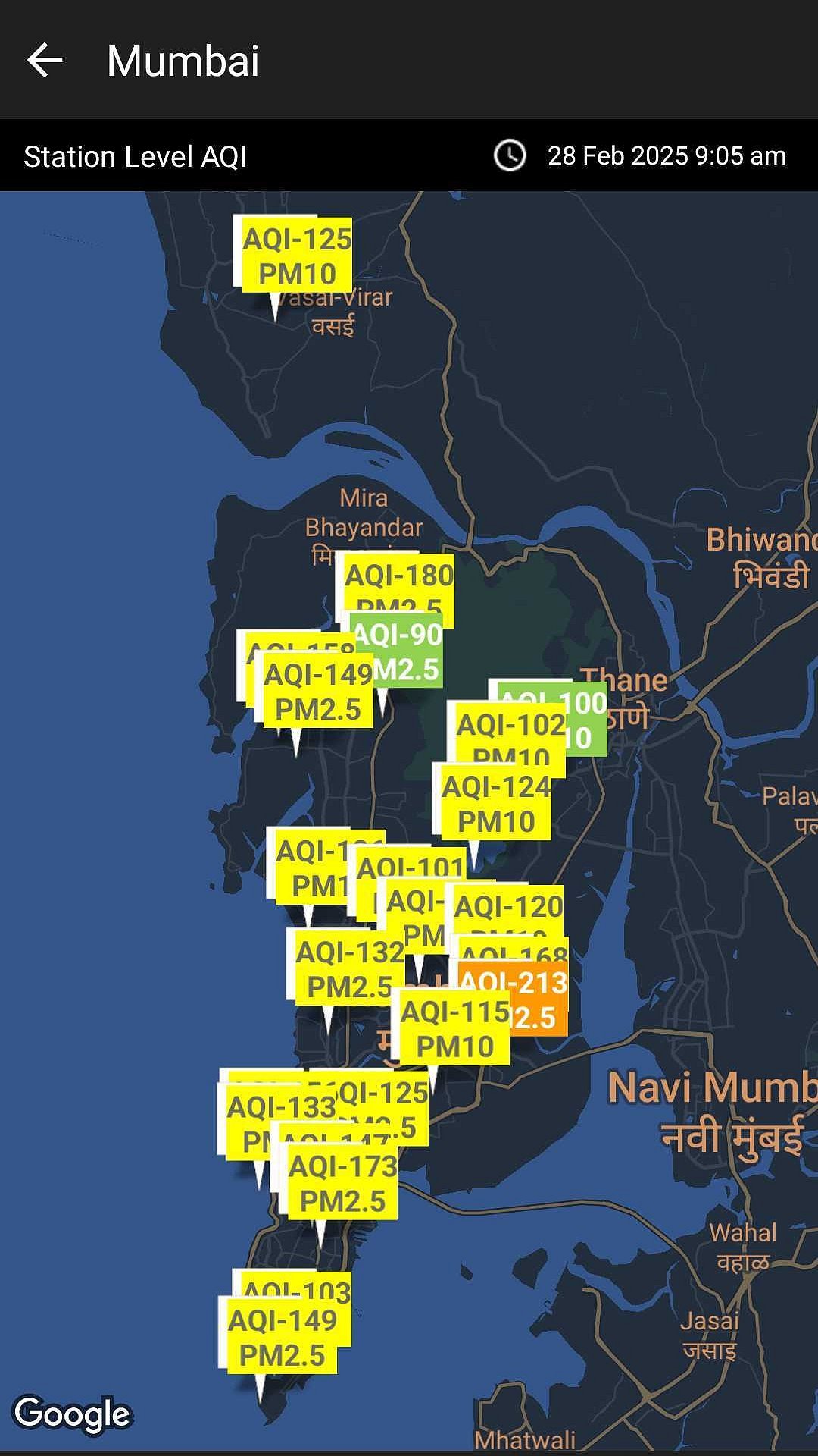 Mumbai AQI