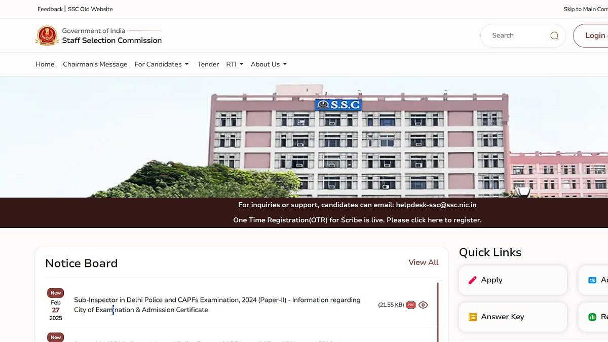 SSC CPO 2024 Paper 2  | ssc.gov.in