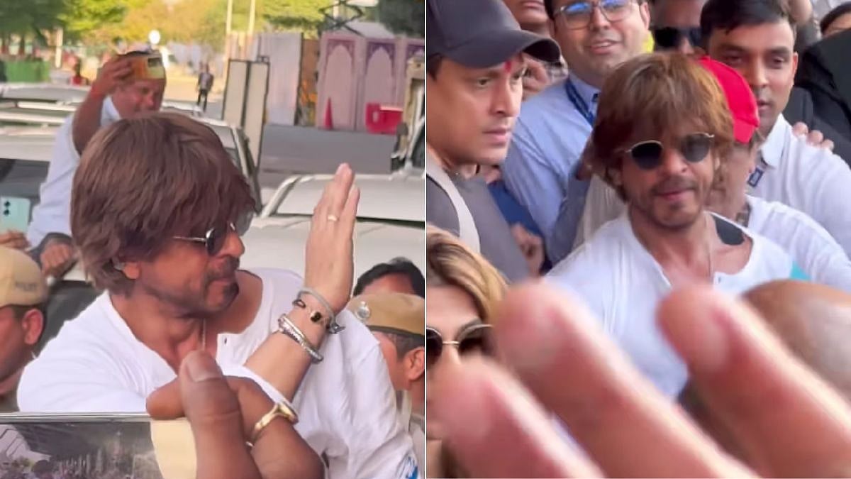 Shah Rukh Khan Lands In Jaipur For IIFA Flaunting ₹11.70 Lakh Bag; Fans Go Berserk, Run Behind His Car (VIDEO)