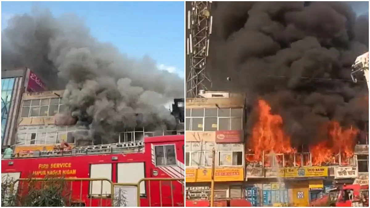 Massive Fire Breaks Out At Rubber Warehouse In Rajasthan's Jaipur; Dramatic Visuals Surface 