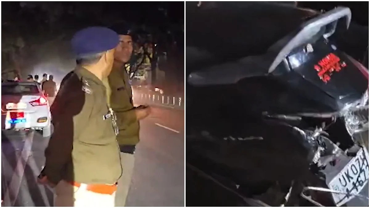 Speeding Mercedes Car With Chandigarh Registration Number Crushes 4 People To Death In Dehradun, Driver Flees (VIDEO) 