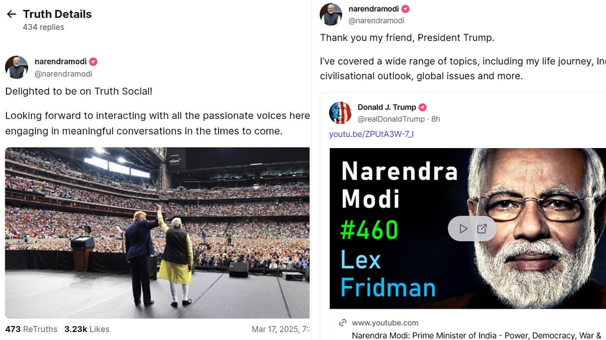 PM Modi Joins Donald Trump-Owned Truth Social After US President Shares His Podcast On Platform