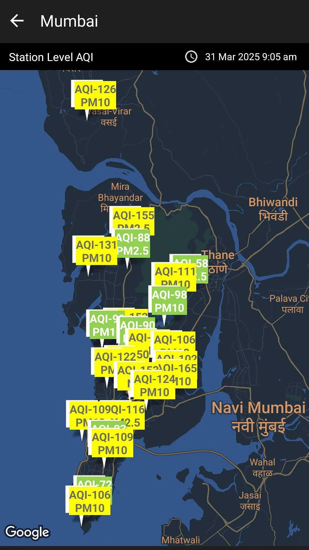 Mumbai AQI today